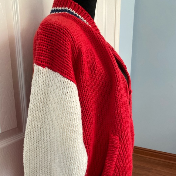 80’s Vintage Varsity Style Cardigan - Picture 3 of 6